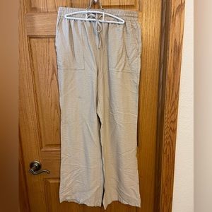 Khaki Linen Pant - size L